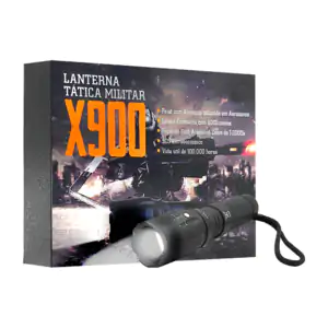 Linterna de mano recargable con 3 modos de luz + tubo naranja de adve…