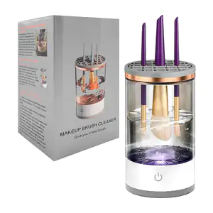 Máquina eléctrica portátil limpiadora de brochas de maquillaje con lu…