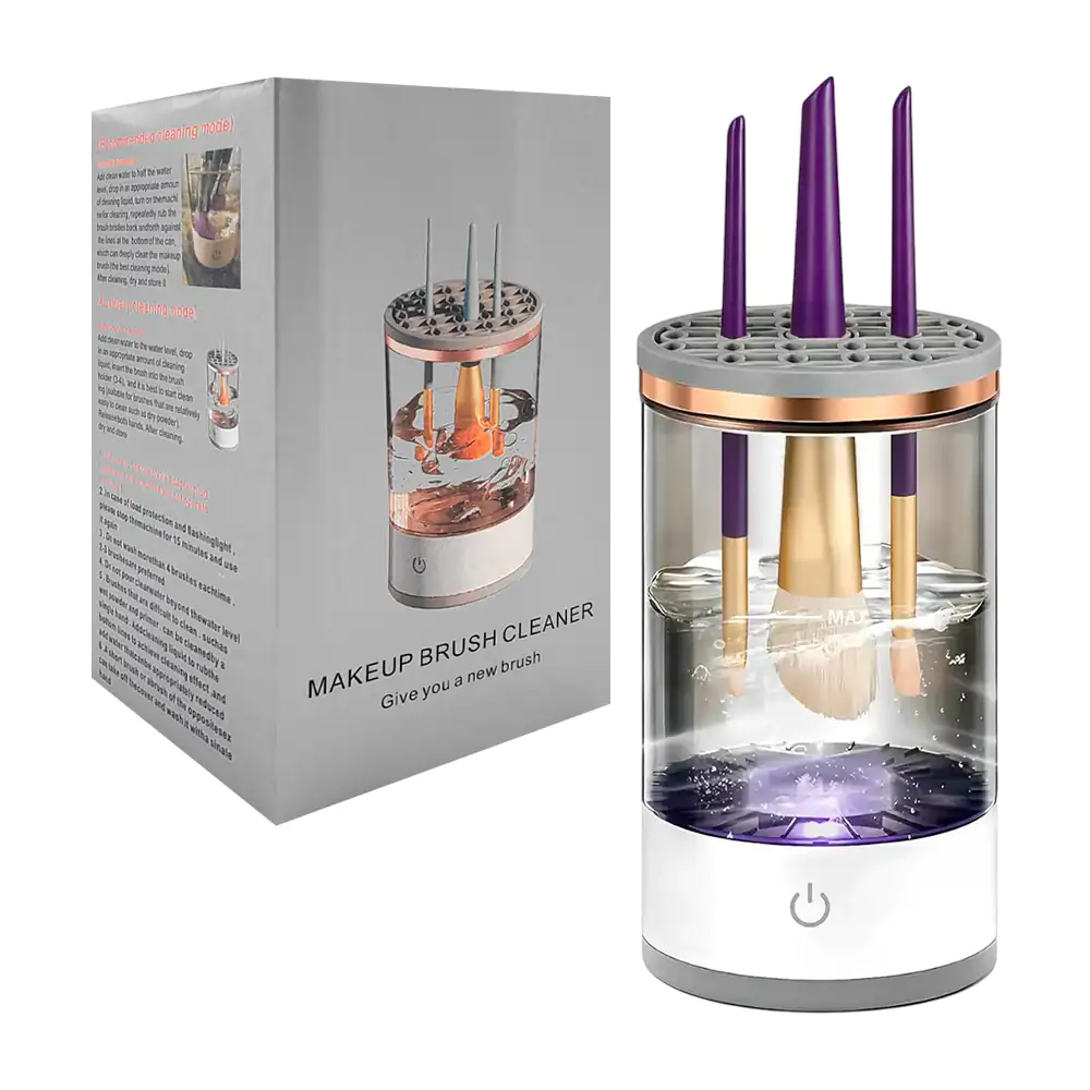 Máquina eléctrica portátil limpiadora de brochas de maquillaje con lu…