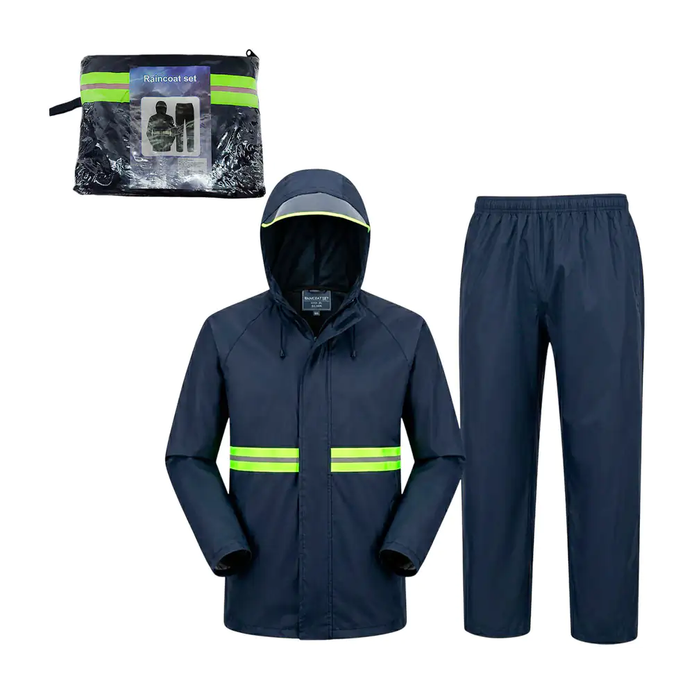 Impermeable completo con visera transparente + tiras reflectoras, var…