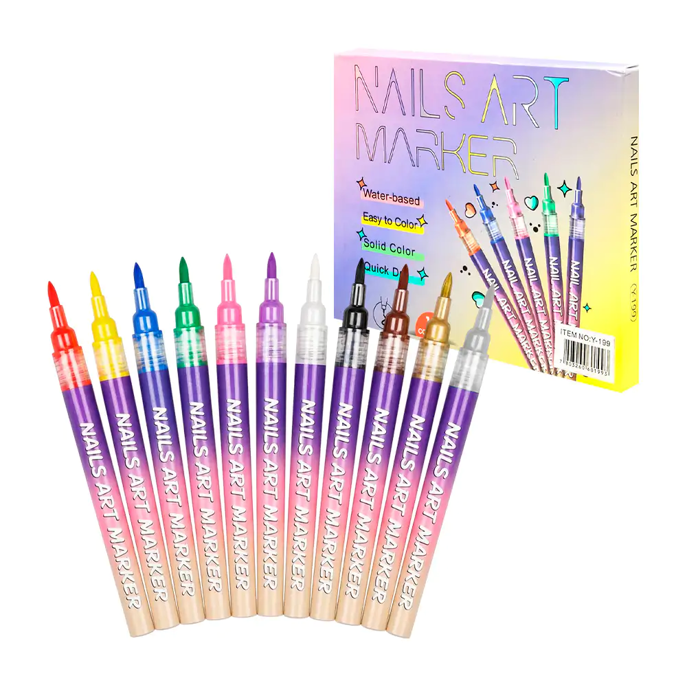 Paquete con 12 marcadores base agua, punta fina, color uniforme para …