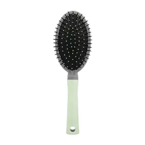 Cepillo ovalado de plástico bicolor con cerdas suaves para cabello / …