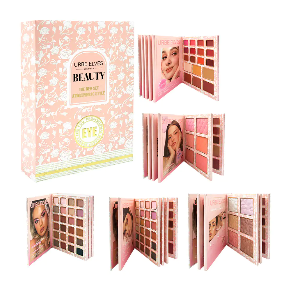 Estuche de maquillaje urbe elves beauty con sombras, iluminador y lab…