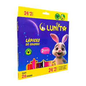 Caja con 24 lápices triangulares de colores + 2 lápices bicolor metál…