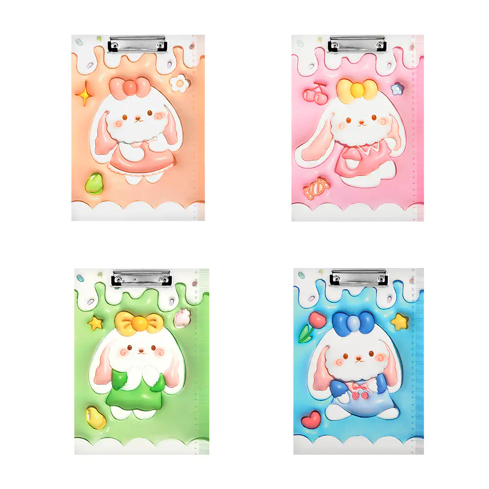 Tabla portadocumentos con estampado de conejita kawaii, variedad de c…