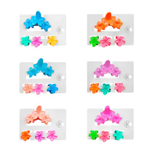 Blíster con 1 pinza + 3 mini pinzas para el cabello en forma de flor,…