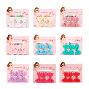 Blíster con 3 moños + 6 mini pinzas para el cabello en forma de flor,…