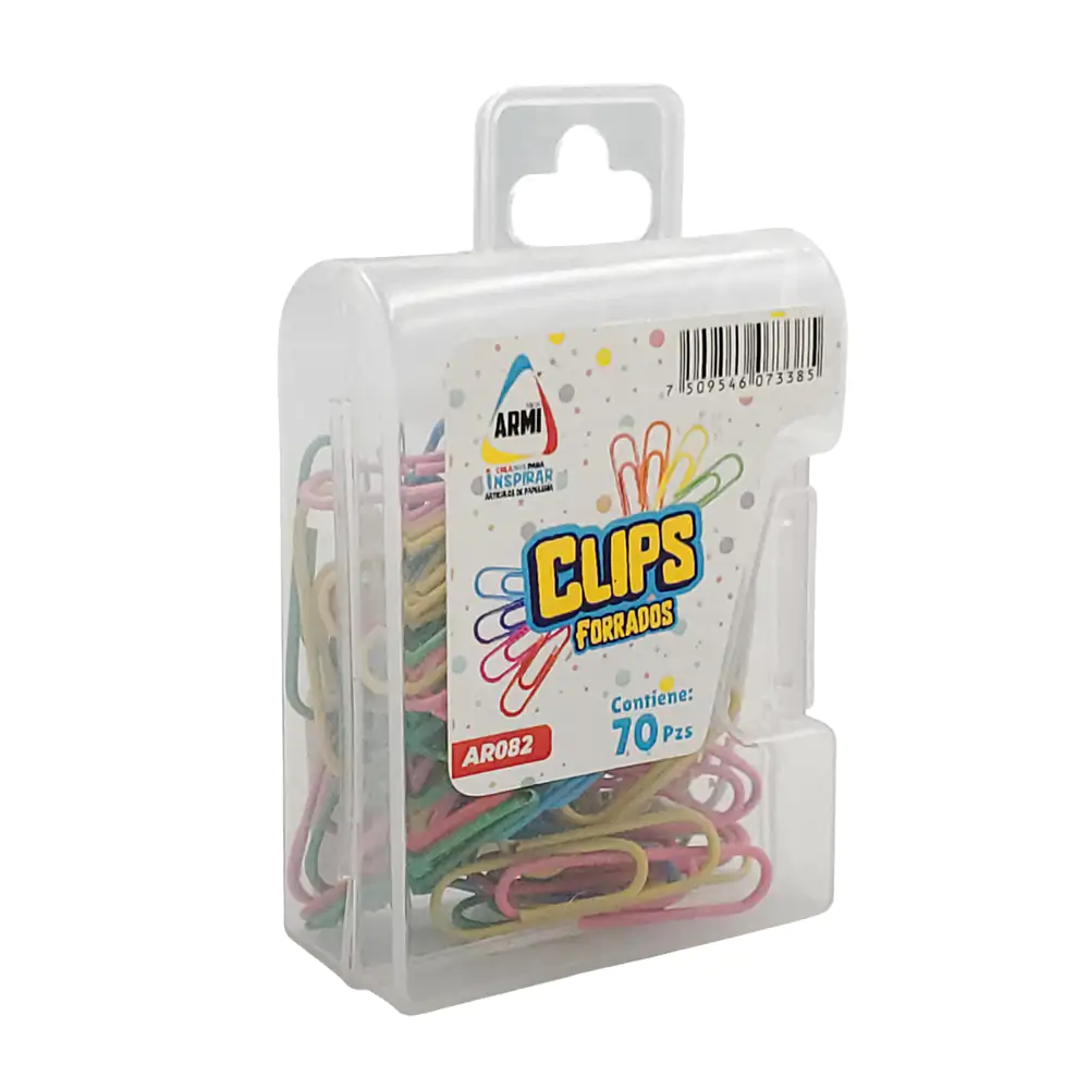 Estuche con 70 mini clips de colores para oficina, variedad de colores