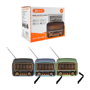 Radio bocina byz recargable, múltiples canales, panel solar, variedad…