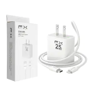 Combo cargador de carga rápida con entrada usb - c a lightning, 25w /…