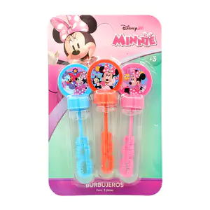 Blíster con 3 botellas de jabón lanza burbujas con diseño de minnie m…
