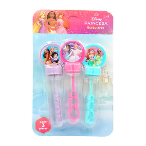 Blíster con 3 botellas de jabón lanza burbujas con diseño de princesa…