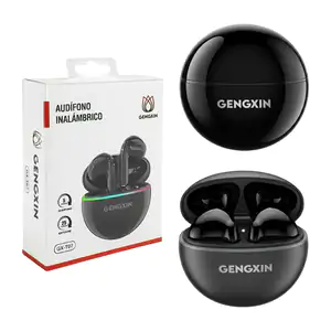 Audífonos inalámbricos gengxin con estuche de carga circular + luz rg…
