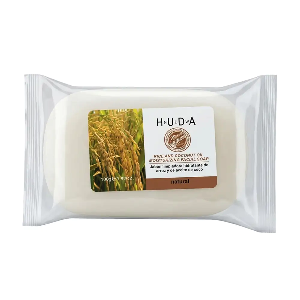1pz jabón en barra new huda, arroz y aceite de coco para hidratar la …