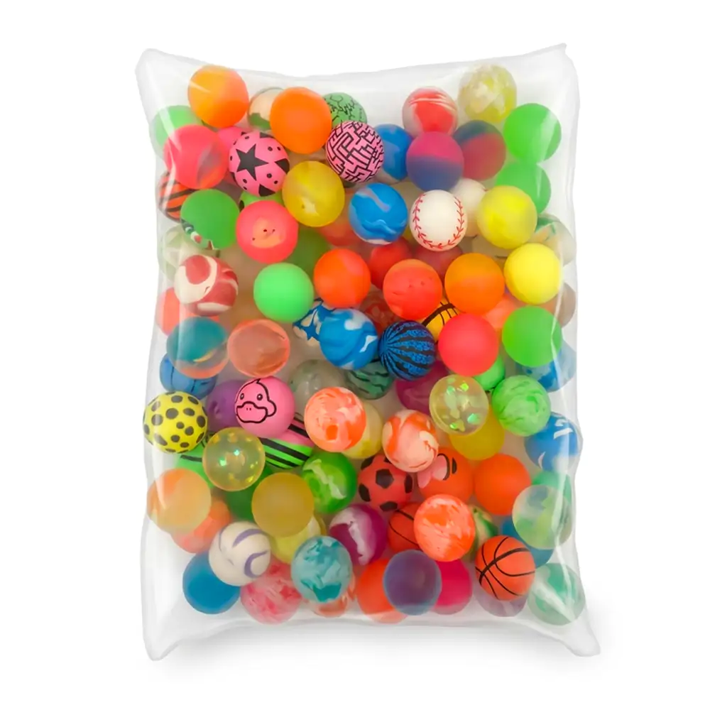 Bolsa con 100 pelotas de goma, distintos modelos y colores, 3cm / hx1…