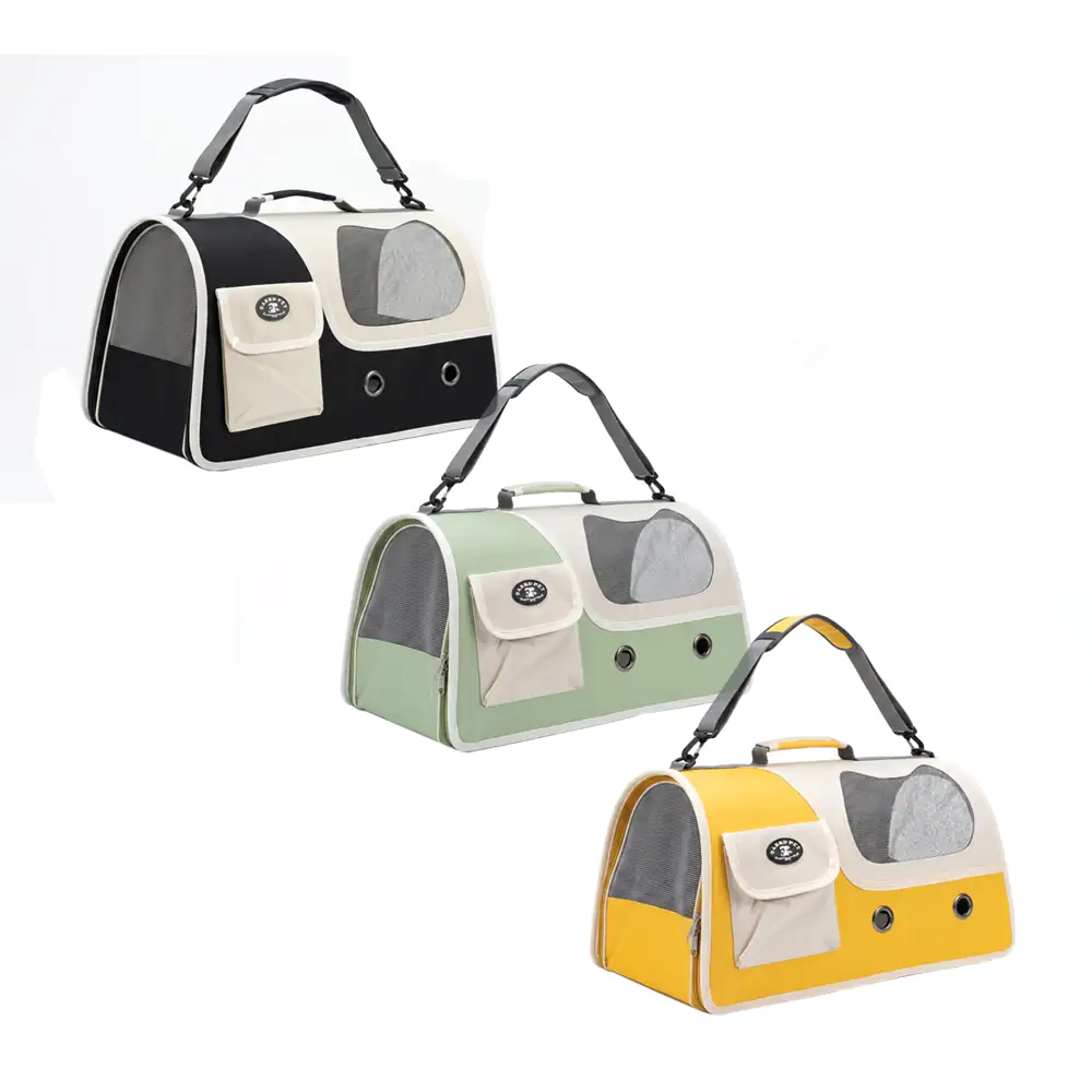 Bolsa transportadora plegable para mascota con correa + mini comparti…