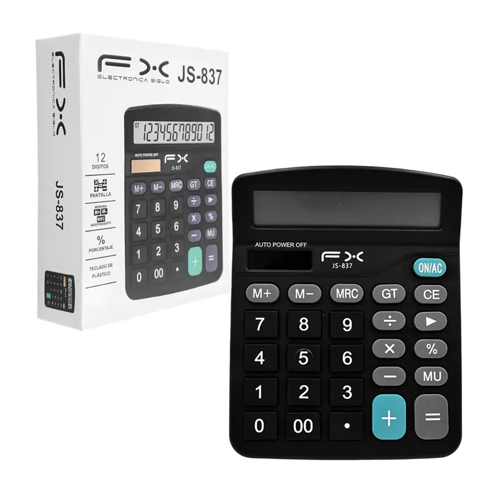 Calculadora electrónica de pantalla digital para 12 dígitos con energ…