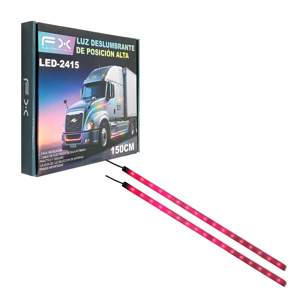 Luz led rgb deslumbrante de posición alta, 150cm, fácil instalación /…