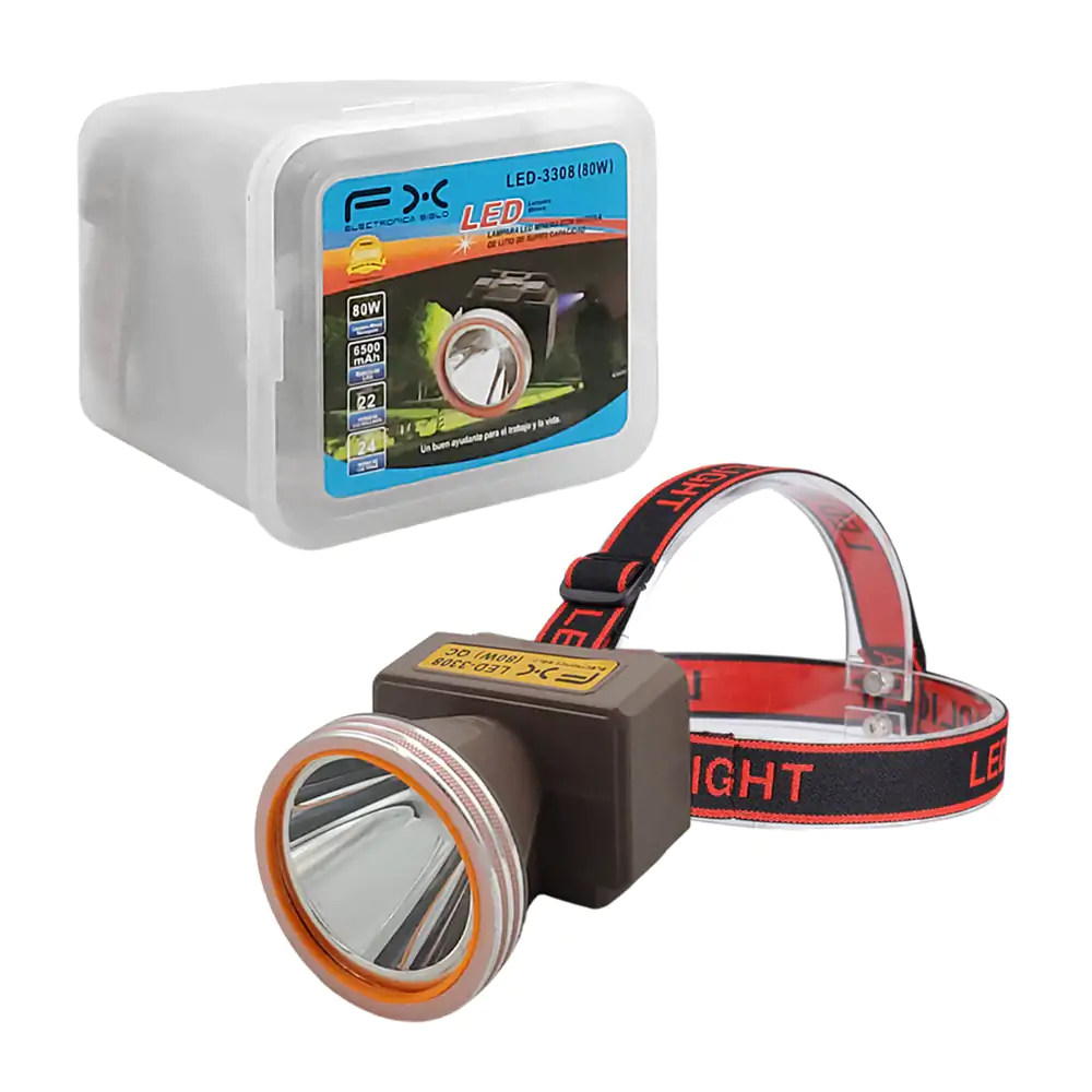 Lámpara tipo minero fx recargable con 3 modos de iluminación + pantal…