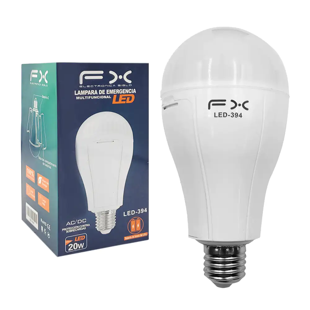 Foco led de emergencia fx recargable con potencia de 20w + gancho par…