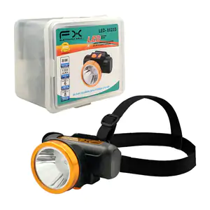 Lámpara estilo minero de 8w con varios modos de luz, recargable + ban…