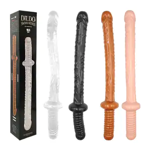 Dildo consolador en forma de espada, goma texturizada, 18.5in - 47cm,…