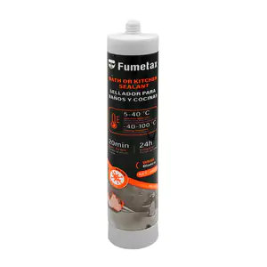 Sellador de silicón transparente fumetax para uso general, 280ml / sw…