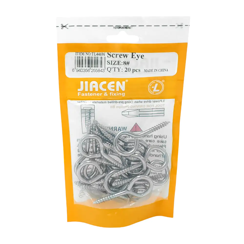 Bolsa con 20 armellas cerradas - tornillos de ojo del número 8 / scre…