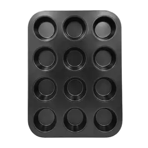 Molde metálico antiadherente de 35cm x 26.5cm para hornear 12 cupcake…