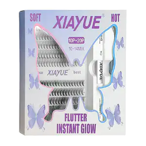 Paquete xianyue, pestañas postizas 10p-20p + pegamento y pinzas / xy-…