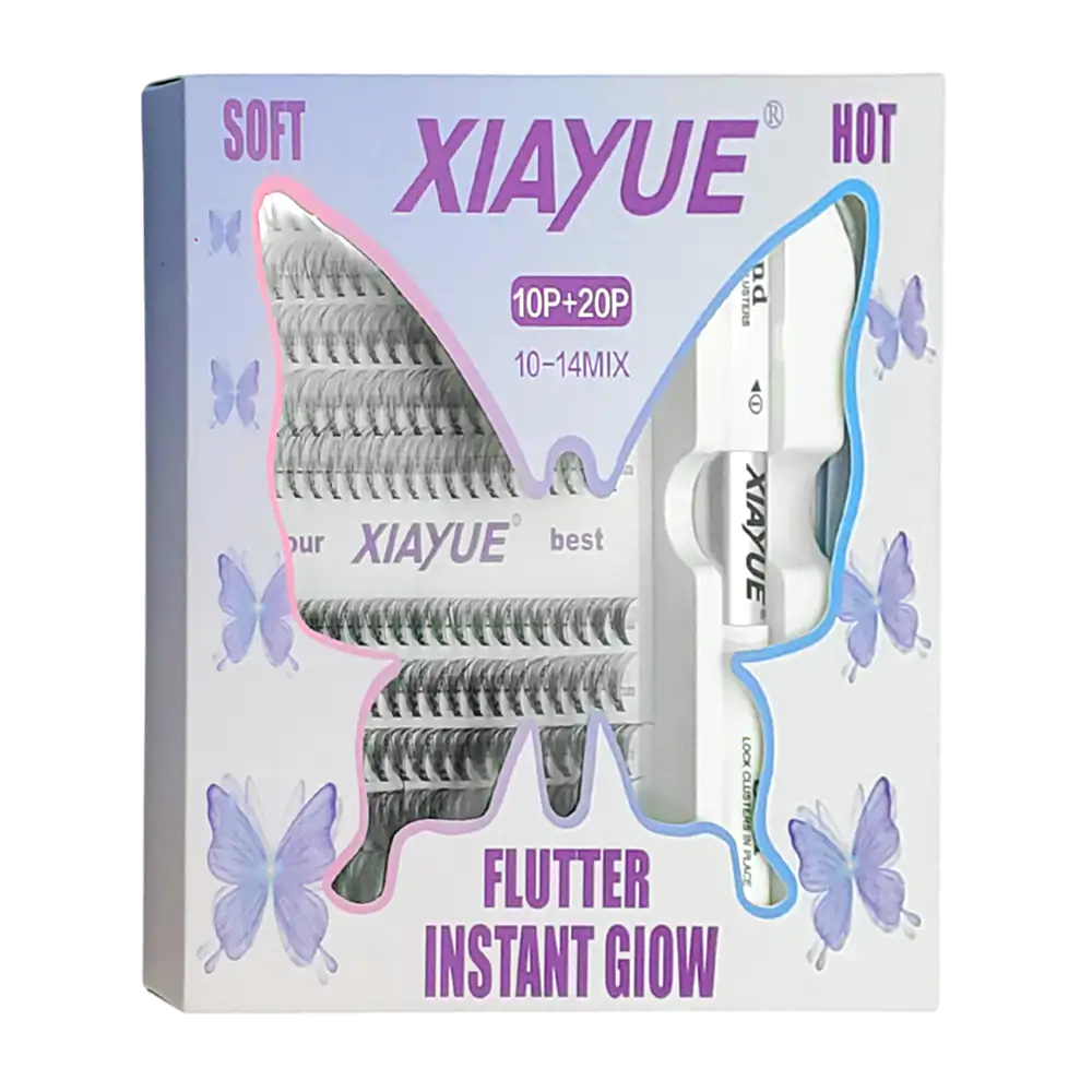 Paquete xianyue, pestañas postizas 10p-20p + pegamento y pinzas / xy-…