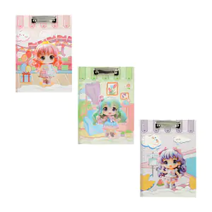Tabla portadocumentos con estampado de muñeca kawaii, variedad de col…
