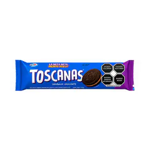 Paquete de galletas toscanas con relleno cremoso sabor chocolate, 156…