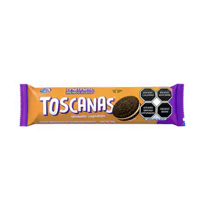 Paquete tubo de galletas toscanas sándwich sabor capuchino, 156g / 00…