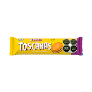 Paquete de galletas toscanas sándwich mazapán, galleta de vainilla re…