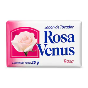 1pz mini jabón de tocador, rosa venus, aroma a rosas, 25g / 006609