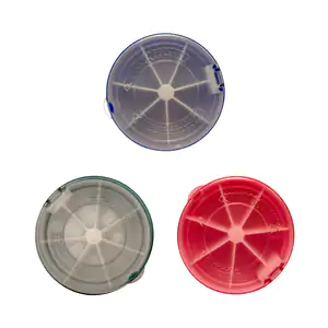 Estuche pastillero circular con 7 compartimentos y tapa grabada, vari…