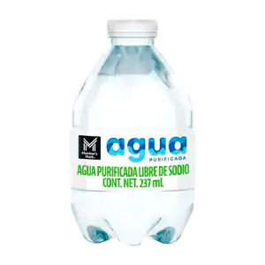 1pza botella de agua purificada libre de sodio 237ml / 013445