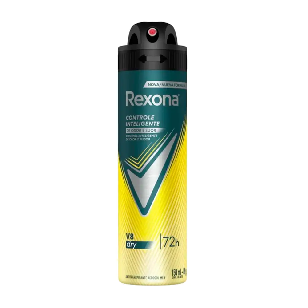 1pza Desodorante antitranspirante rexona en aerosol, aroma v8 dry, 150ml