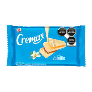 Paquete de galletas cremax rellenas de crema sabor vainilla, 113g / 0…