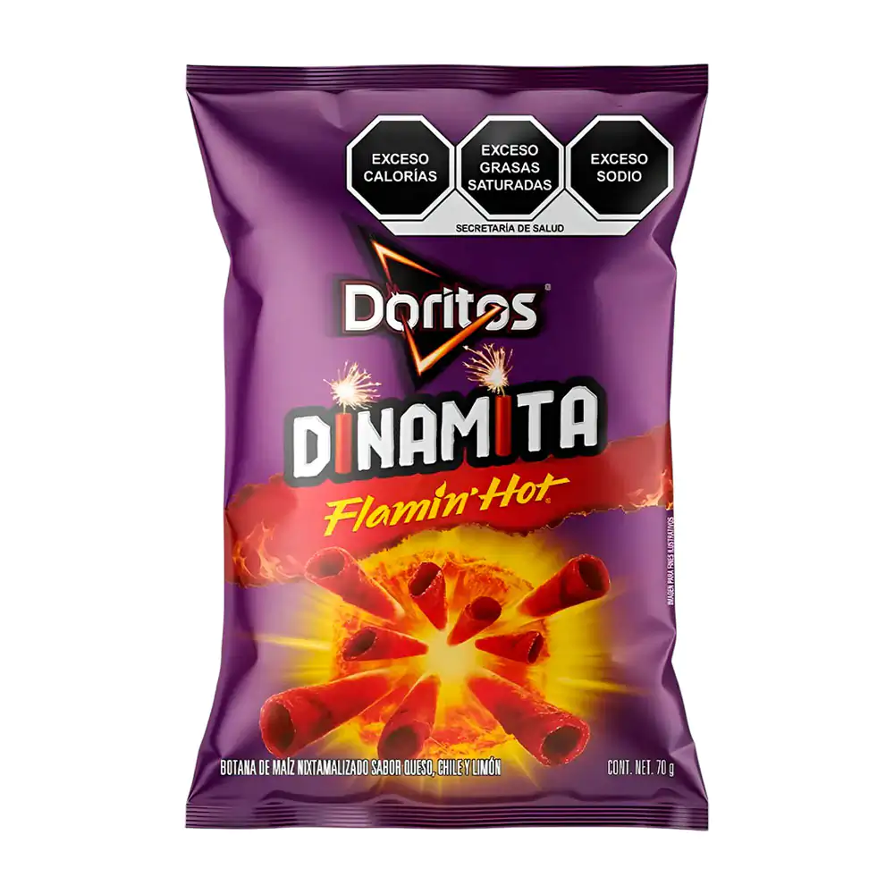 1pz Bolsa de doritos dinamita flamin hot, 70g / 026036