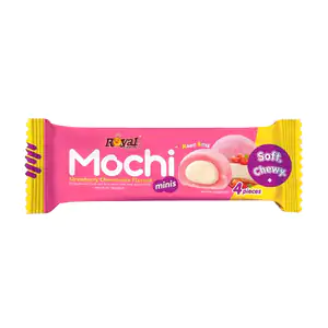 Paquete con 4 mini mochi sabor pay de queso con fresa ultra suaves, 4…