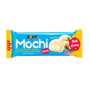 Paquete con 4 mini mochi sabor crema de vainilla ultra suaves, 40g / …
