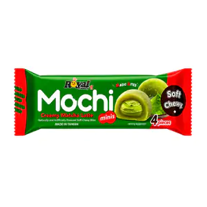 Paquete con 4 mini mochi sabor matcha latte cremoso ultra suaves, 40g…