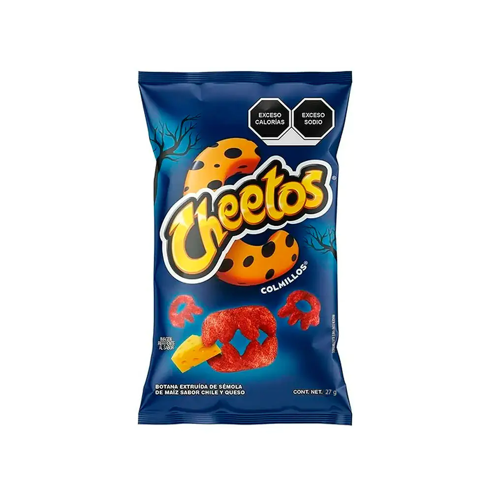 1pz Bolsa de cheetos colmillos horneados sabor chile y queso, 27g / 0…