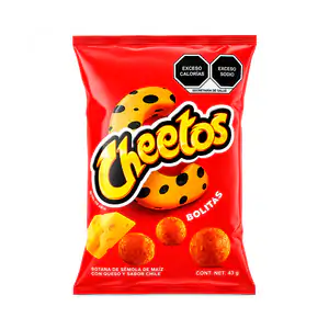 1pz Bolsa de cheetos bolitas sabor queso y chile, 43g / 044214