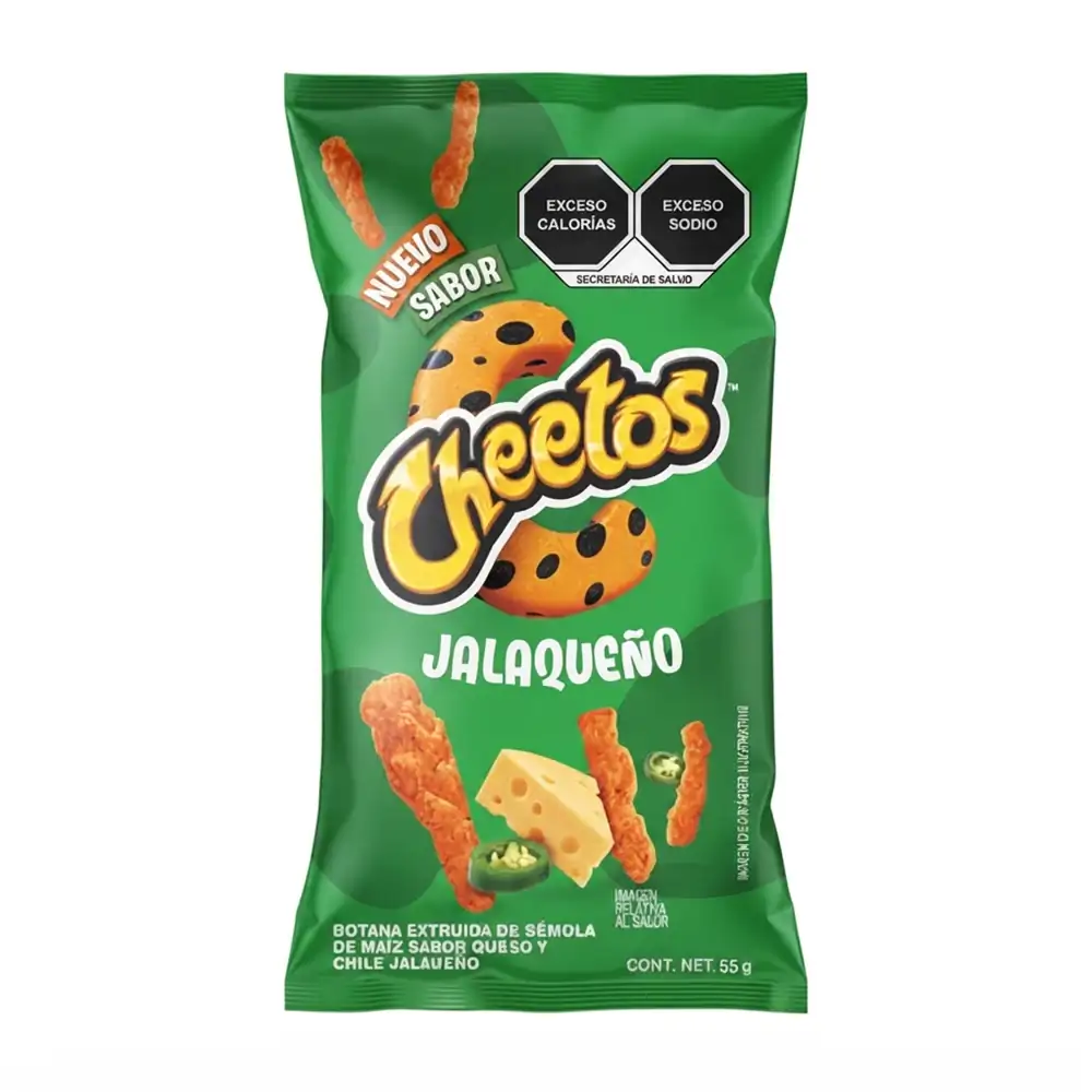 1pz Bolsa de cheetos sabor jalapeño, 55g / 046034