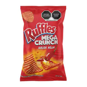 1pz Bolsa de ruffles mega crunch sabor salsa roja, 50g / 046706