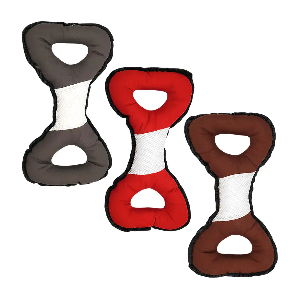 Juguete peluche para mascota de doble agarradera con forma tipo hueso…