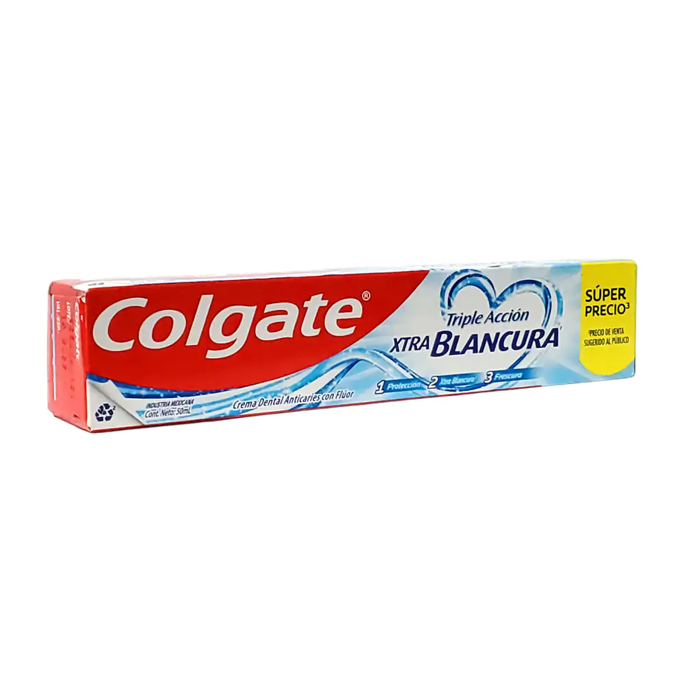 1pz pasta dental colgate triple acción xtra blancura, 50ml / 068909